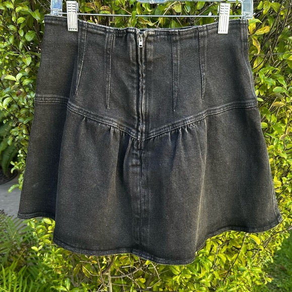 Isabel Marant “Dimenia” Wrap Effect Denim Mini Skirt Gray/Black Size 40 EUC - Picture 7 of 11